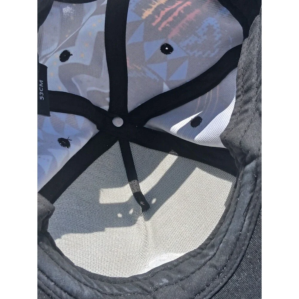 Quiksilver Geometric Aztec Tribal Print Strapback Hat Youth 53CM Brown Brim Surf